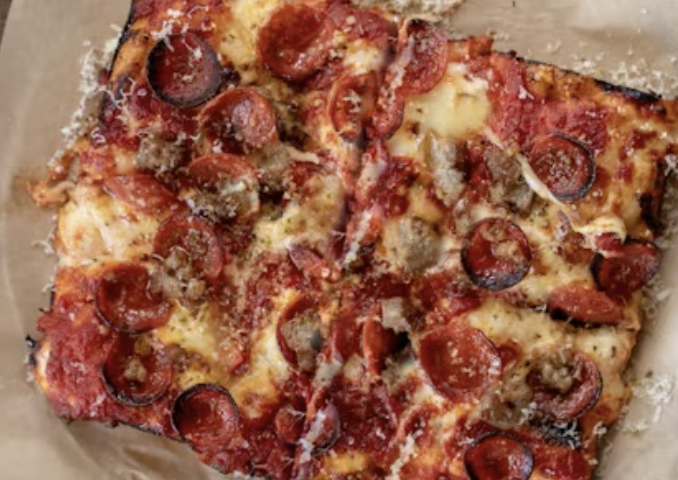 Culinary Dropout signature dishes Soft Pretzels & Provolone FonduePepperoni & Italian Sausage PizzaTurkey Pastrami